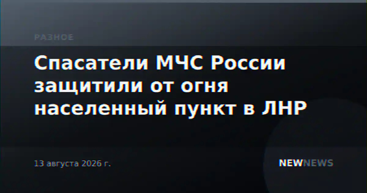 Спасатели МЧС России защитили от огня населенный пункт в ЛНР