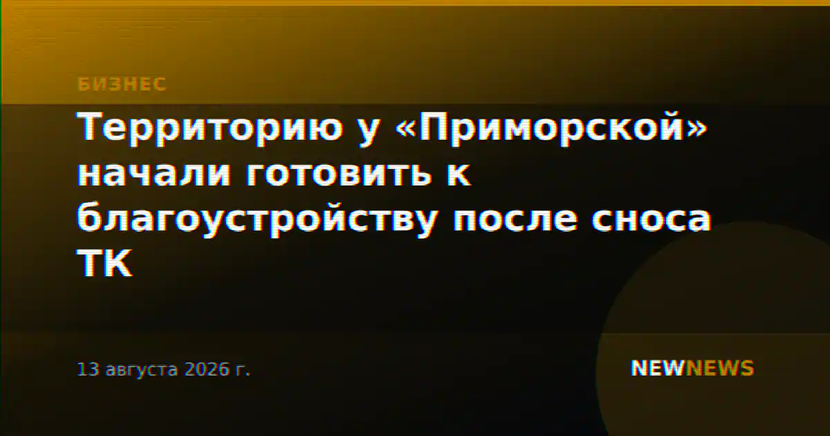 Территорию у «Приморской» начали готовить к благоустройству после сноса ТК