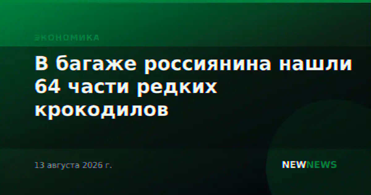 В багаже россиянина нашли 64 части редких крокодилов