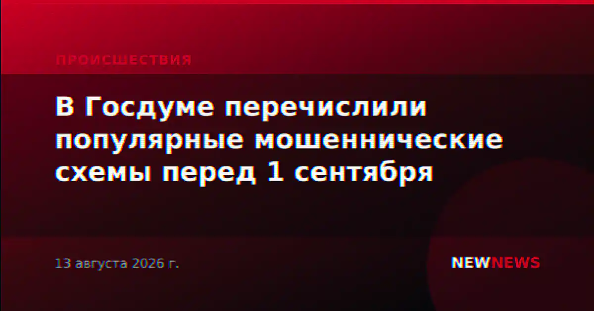 В Госдуме перечислили популярные мошеннические схемы перед 1 сентября