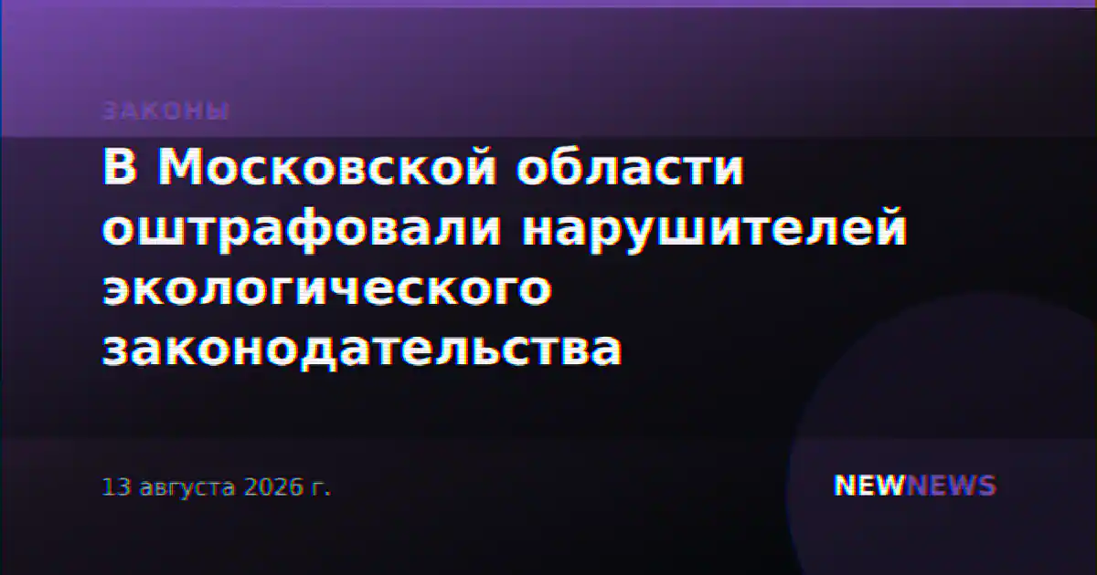 В Московской области оштрафовали нарушителей экологического законодательства