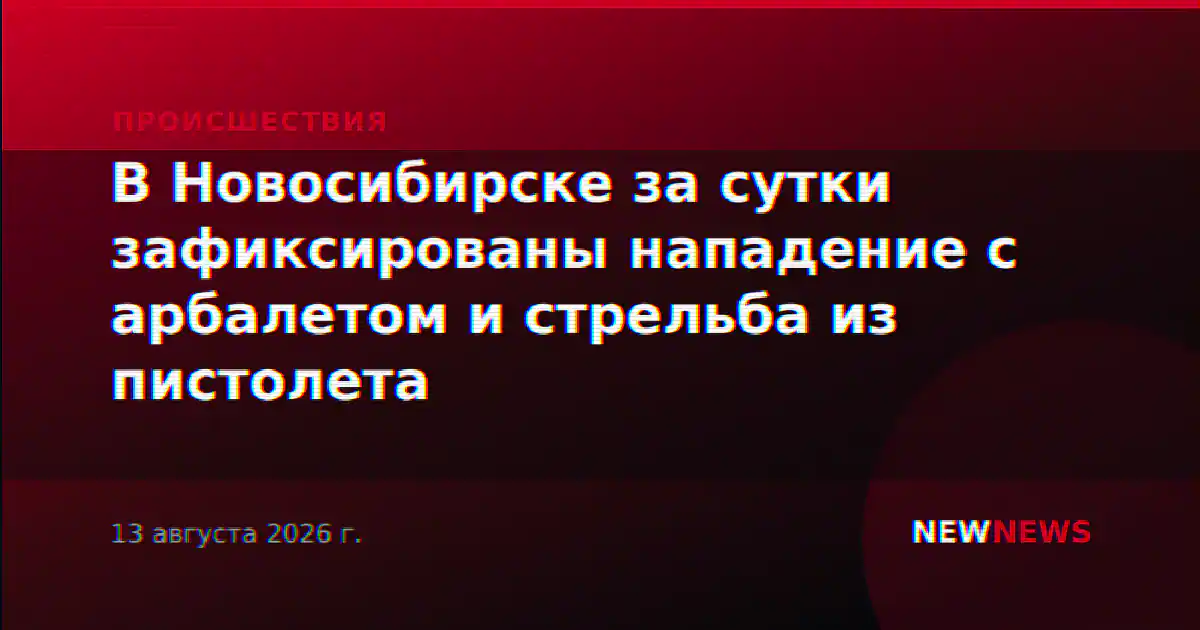 В Новосибирске за сутки зафиксированы нападение с арбалетом и стрельба из пистолета