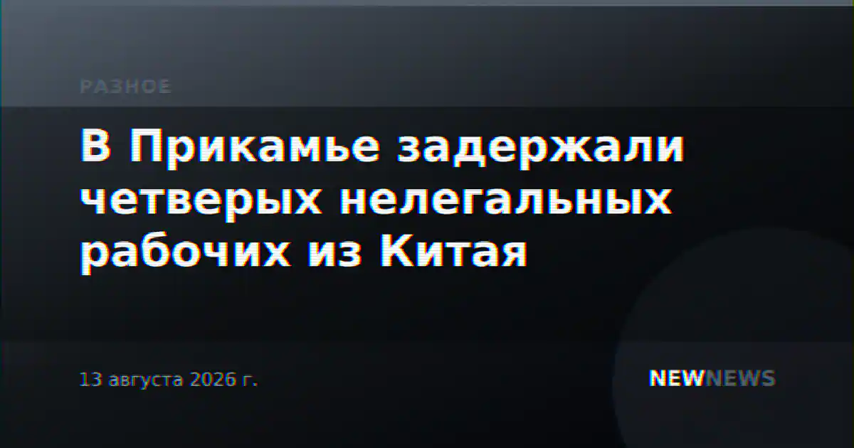 В Прикамье задержали четверых нелегальных рабочих из Китая