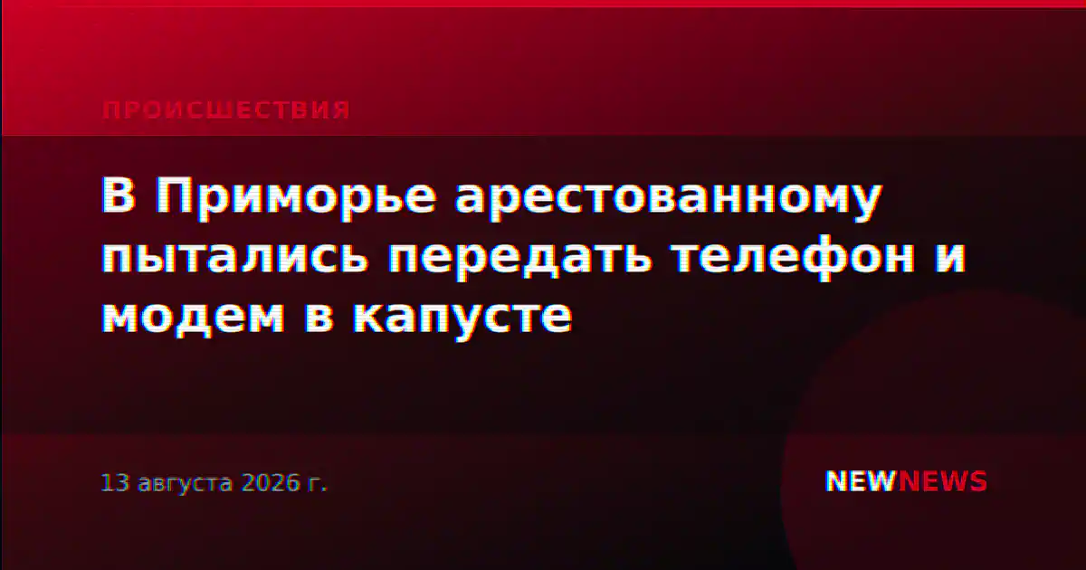 В Приморье арестованному пытались передать телефон и модем в капусте