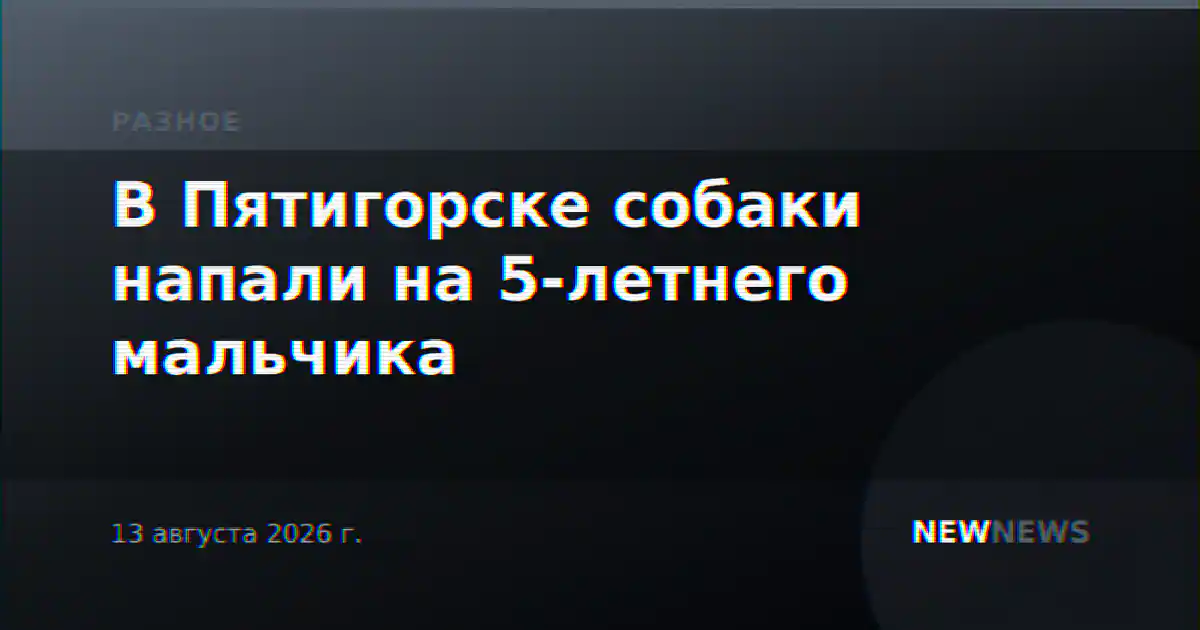 В Пятигорске собаки напали на 5-летнего мальчика