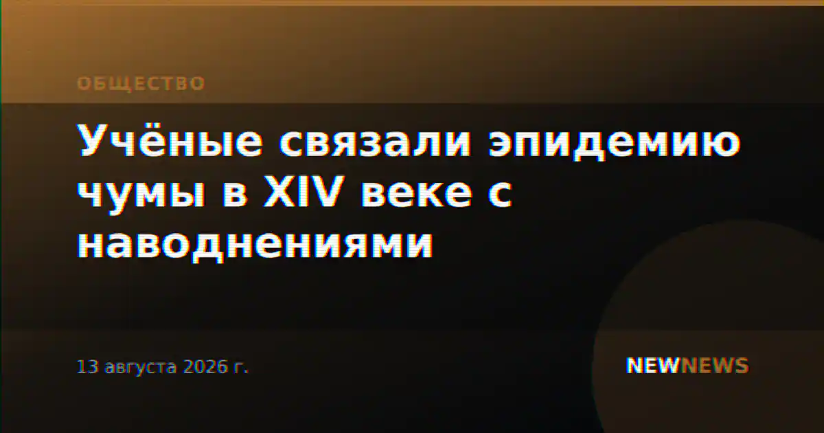 Учёные связали эпидемию чумы в XIV веке с наводнениями