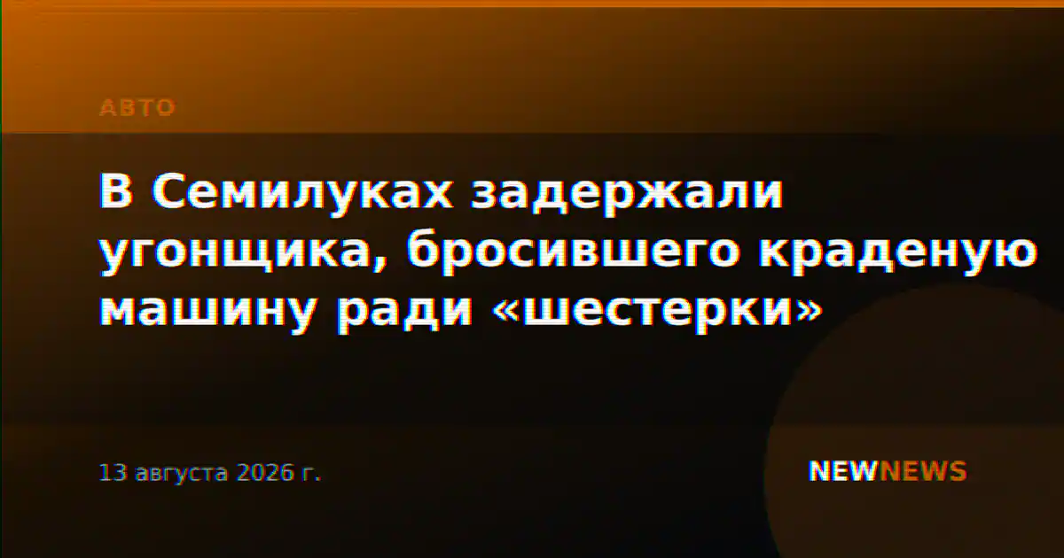 В Семилуках задержали угонщика, бросившего краденую машину ради «шестерки»