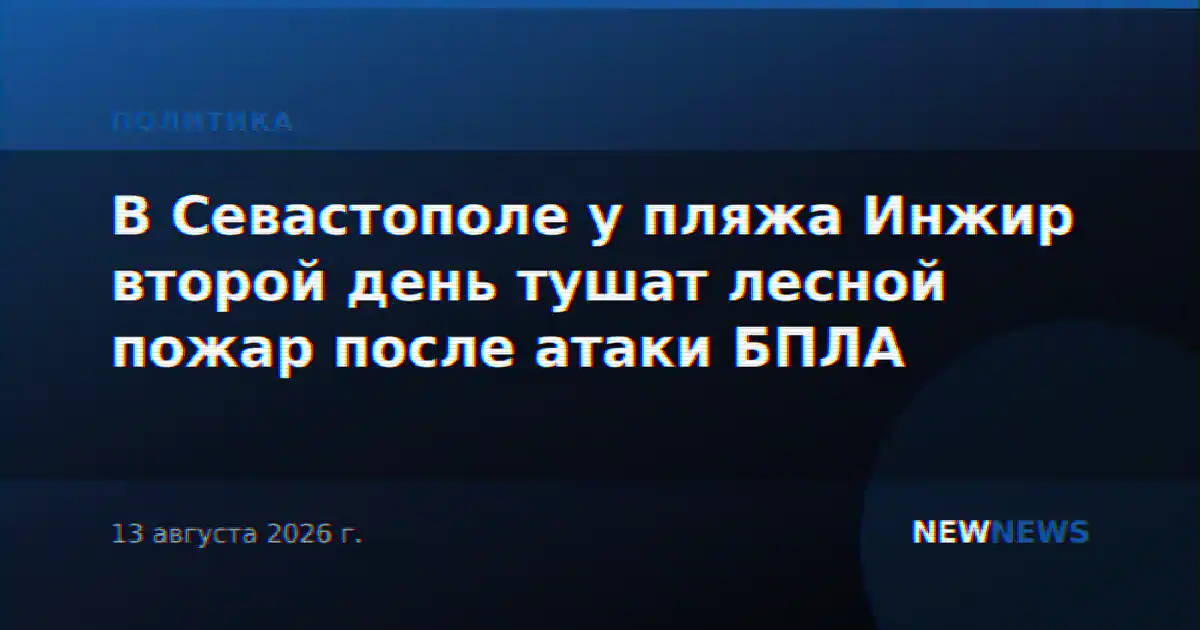 В Севастополе у пляжа Инжир второй день тушат лесной пожар после атаки БПЛА