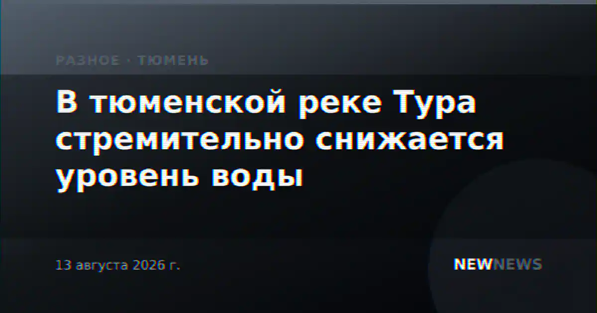 В тюменской реке Тура стремительно снижается уровень воды