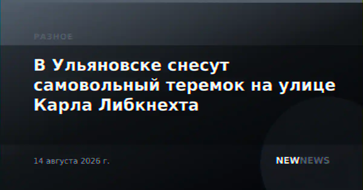 В Ульяновске снесут самовольный теремок на улице Карла Либкнехта