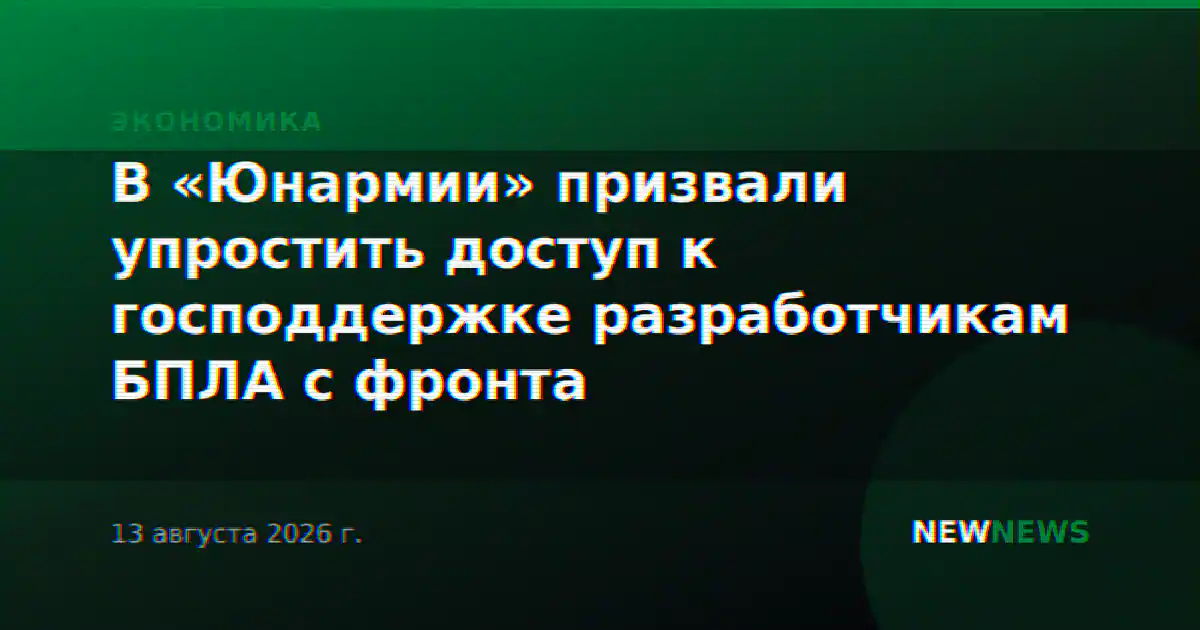 В «Юнармии» призвали упростить доступ к господдержке разработчикам БПЛА с фронта