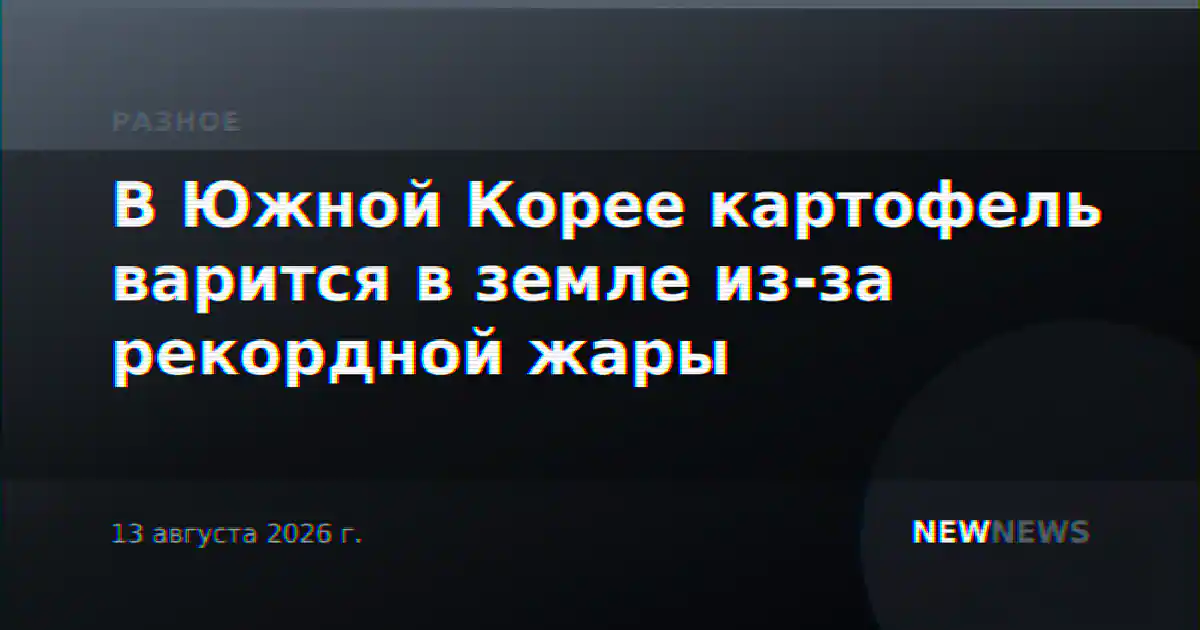 В Южной Корее картофель варится в земле из-за рекордной жары