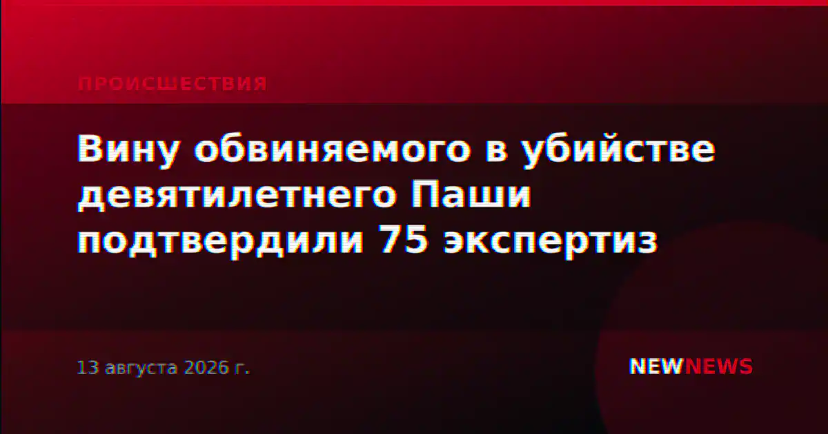 Вину обвиняемого в убийстве девятилетнего Паши подтвердили 75 экспертиз