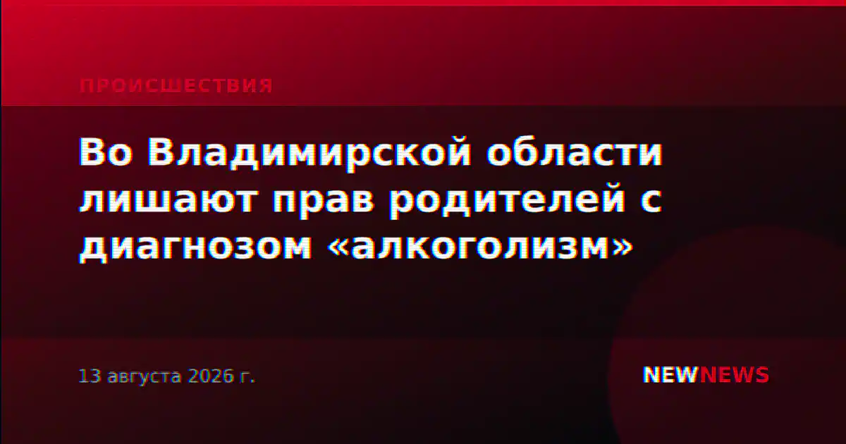 Во Владимирской области лишают прав родителей с диагнозом «алкоголизм»