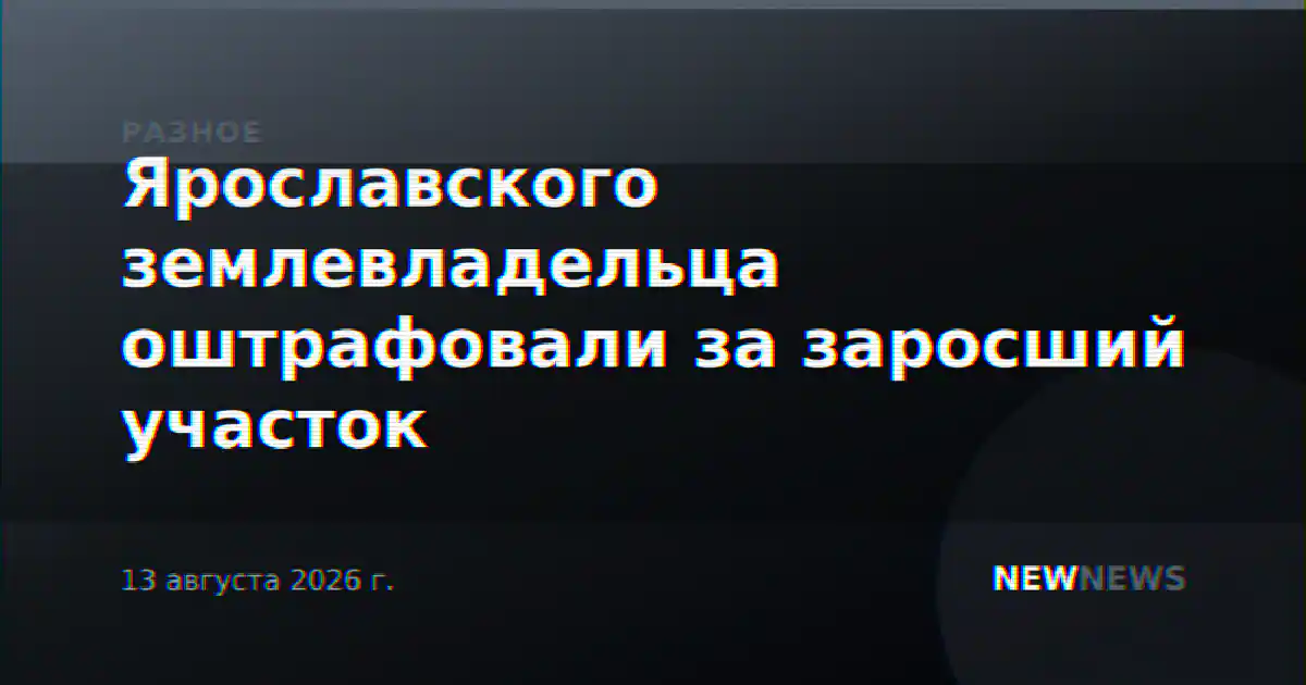 Ярославского землевладельца оштрафовали за заросший участок