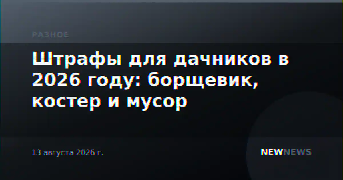 Штрафы для дачников в 2026 году: борщевик, костер и мусор