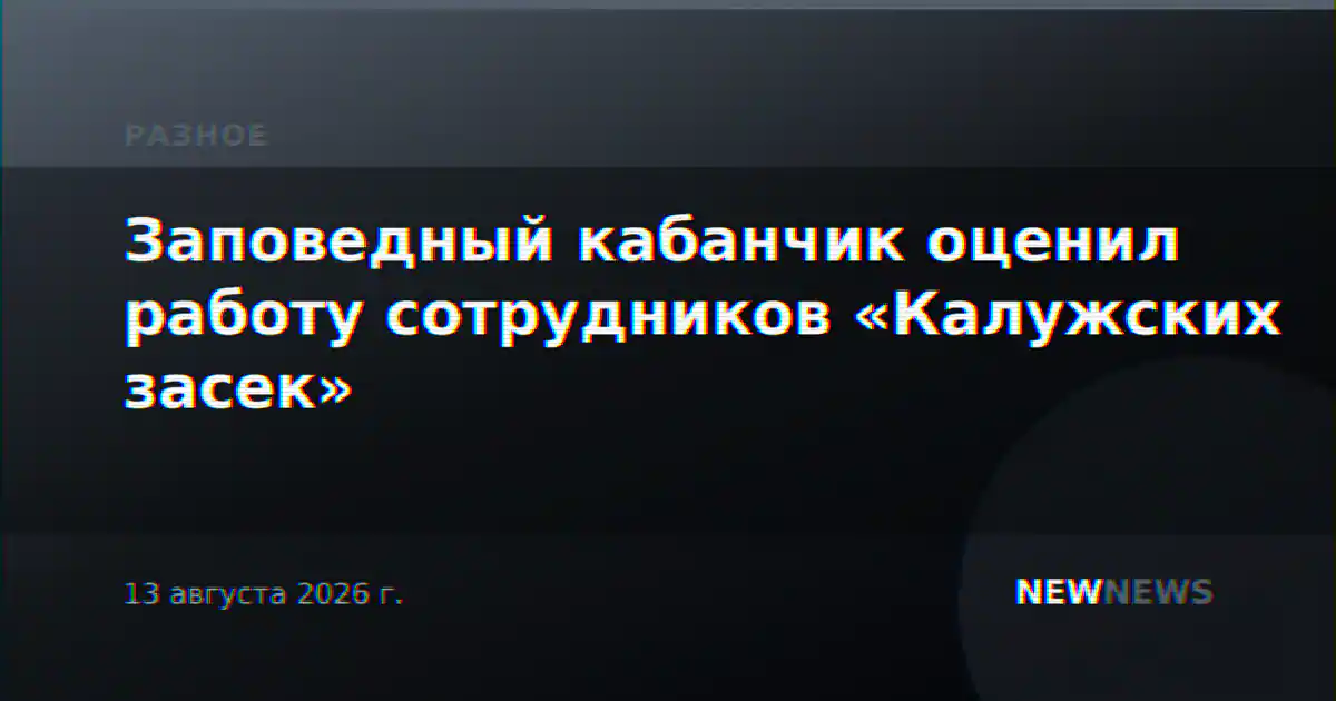Заповедный кабанчик оценил работу сотрудников «Калужских засек»