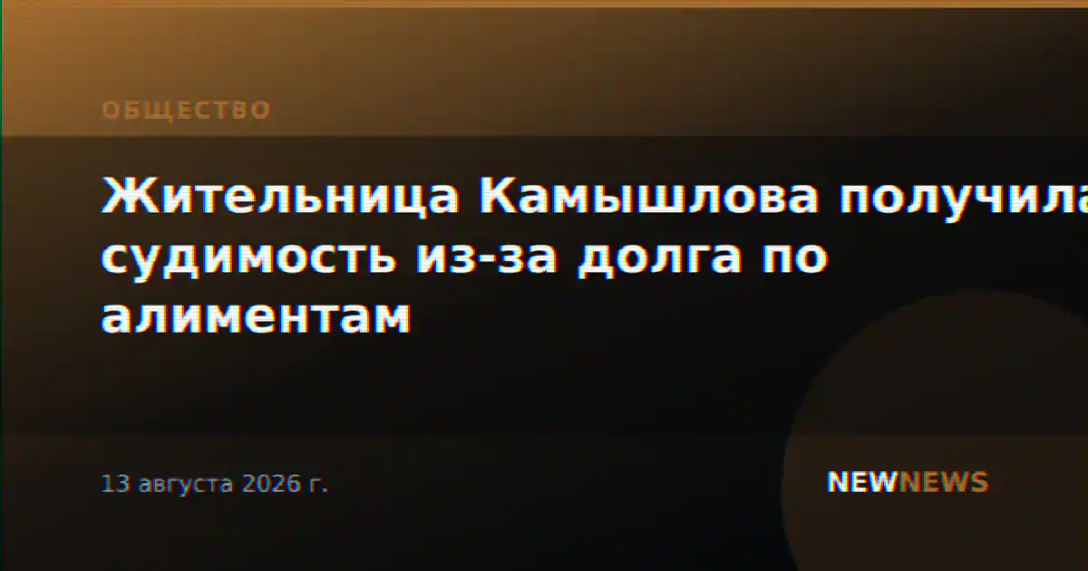 Жительница Камышлова получила судимость из-за долга по алиментам