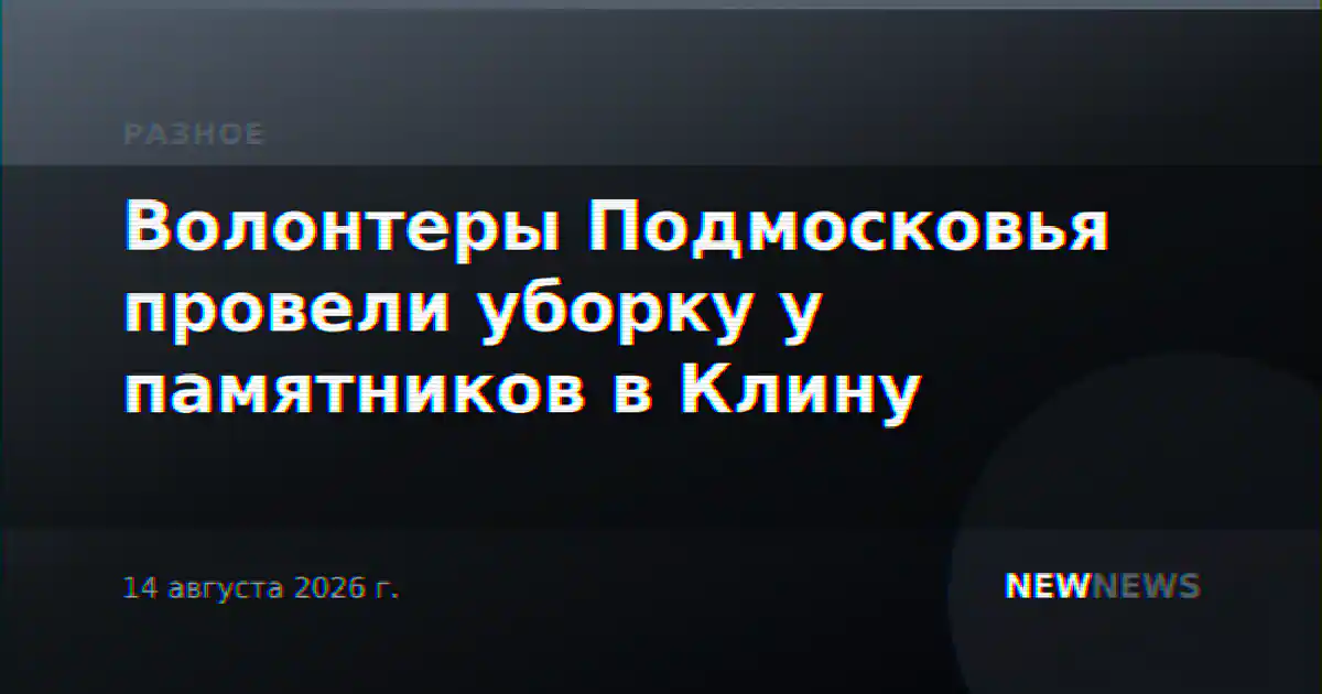 Волонтеры Подмосковья провели уборку у памятников в Клину