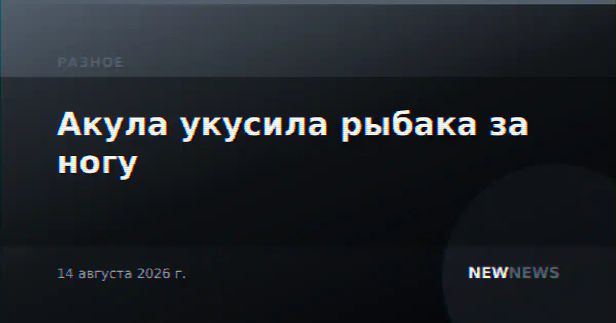Акула укусила рыбака за ногу