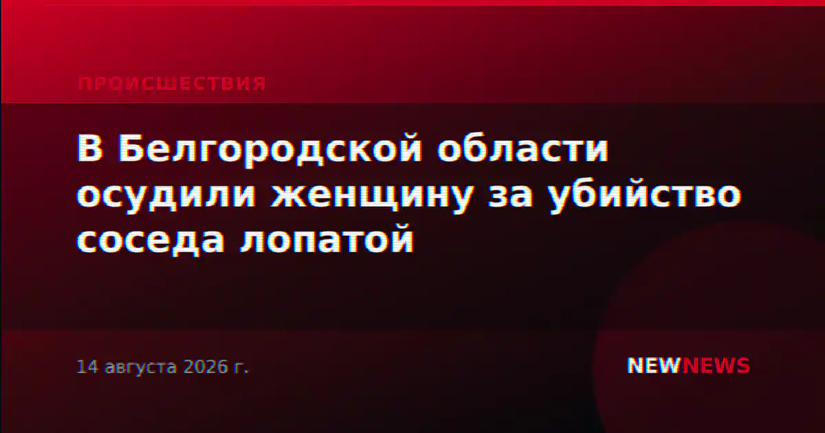 В Белгородской области осудили женщину за убийство соседа лопатой