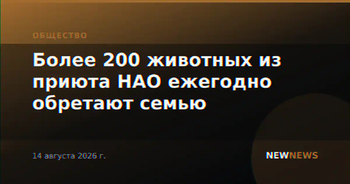Более 200 животных из приюта НАО ежегодно обретают семью