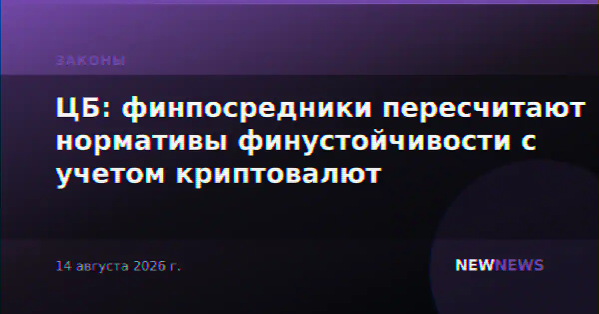 ЦБ: финпосредники пересчитают нормативы финустойчивости с учетом криптовалют