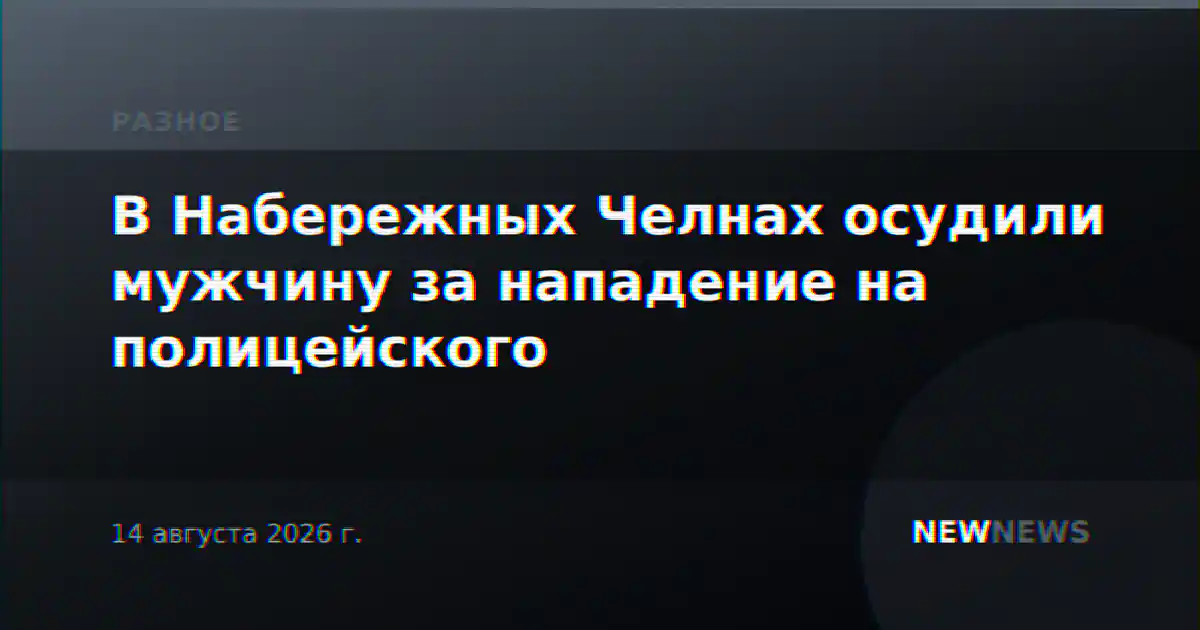 В Набережных Челнах осудили мужчину за нападение на полицейского