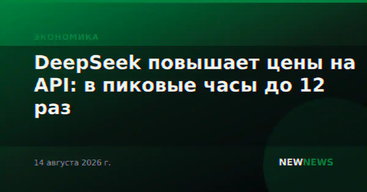 DeepSeek повышает цены на API: в пиковые часы до 12 раз