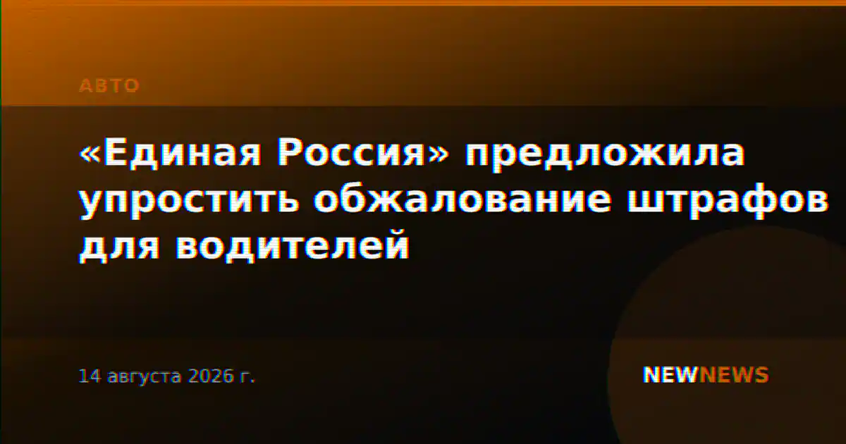 «Единая Россия» предложила упростить обжалование штрафов для водителей
