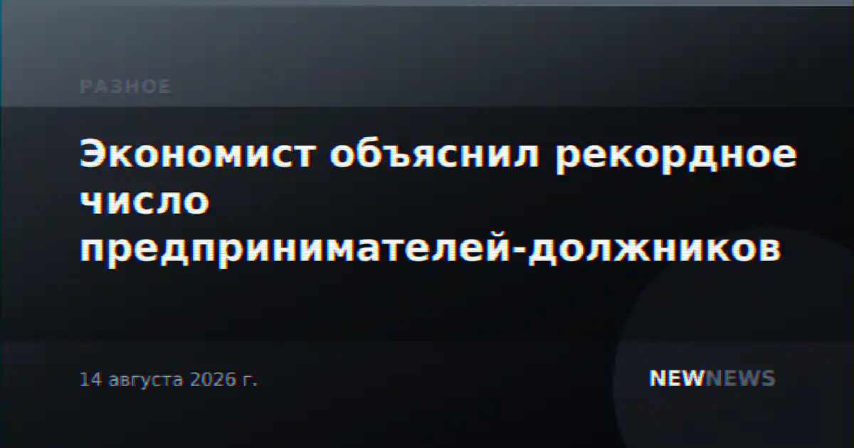 Экономист объяснил рекордное число предпринимателей-должников