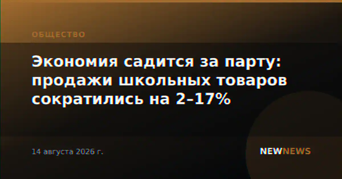 Экономия садится за парту: продажи школьных товаров сократились на 2–17%