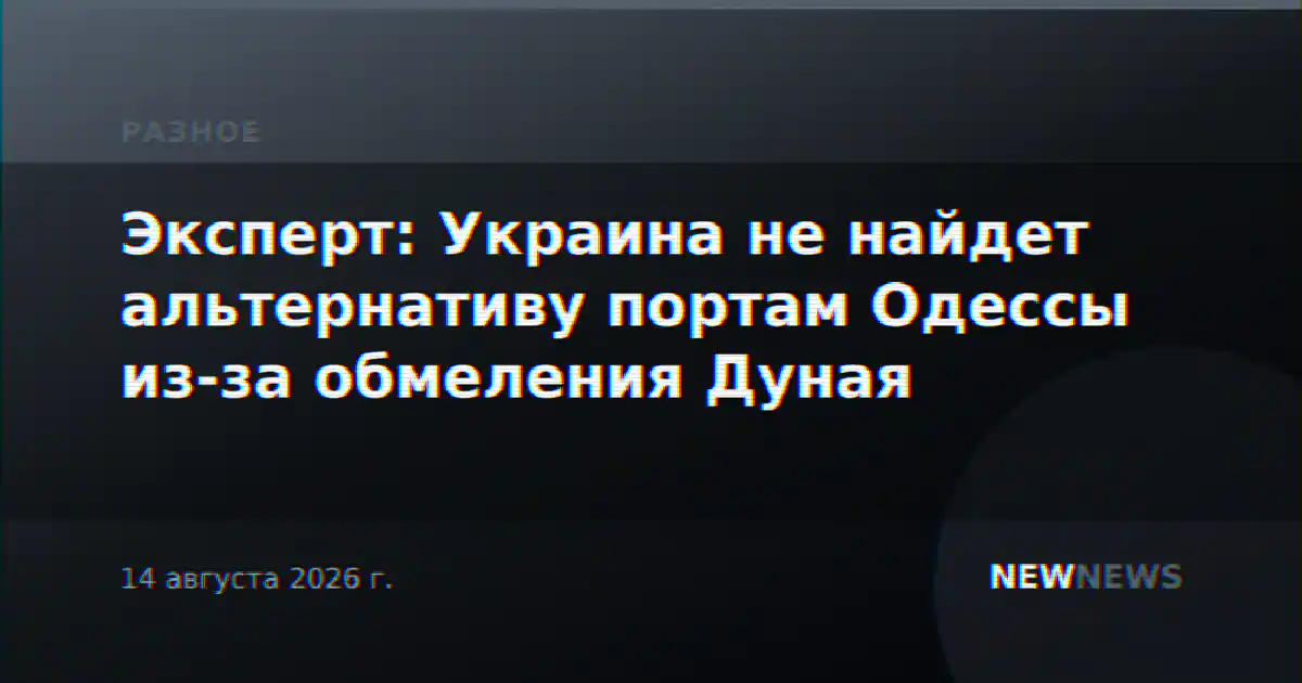 Эксперт: Украина не найдет альтернативу портам Одессы из-за обмеления Дуная