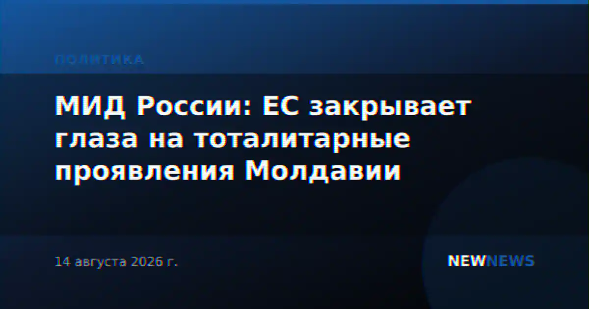 МИД России: ЕС закрывает глаза на тоталитарные проявления Молдавии