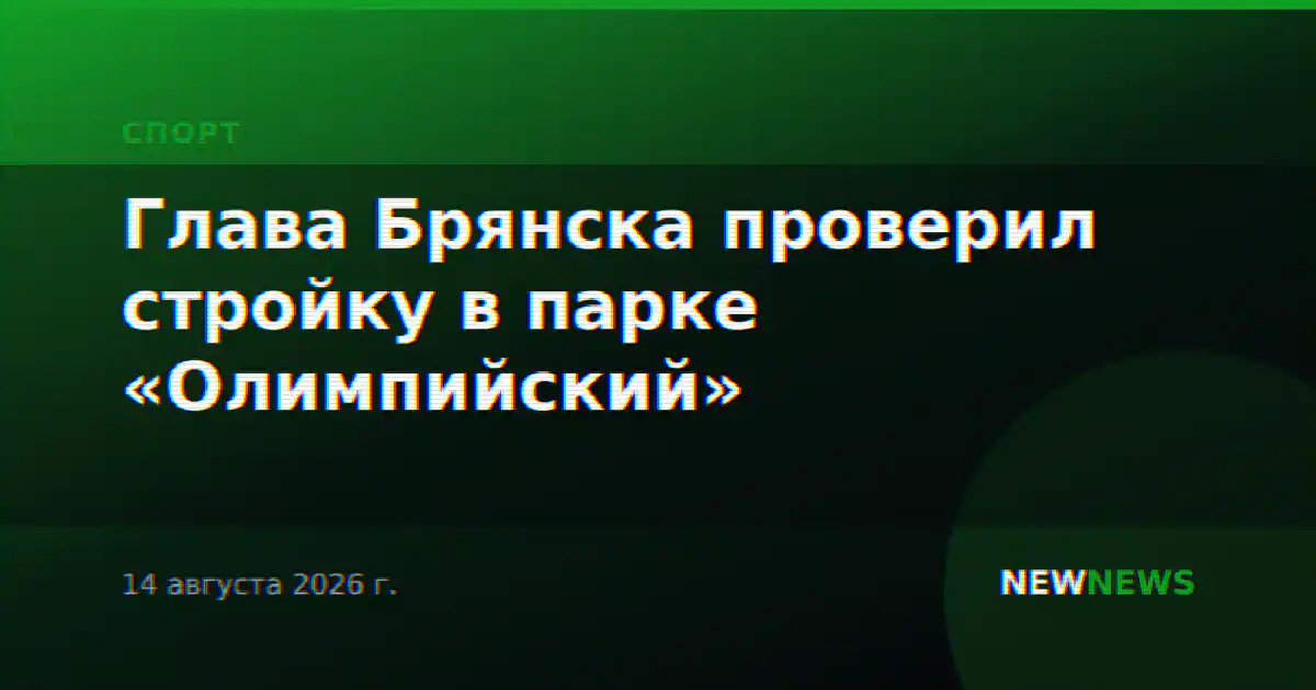 Глава Брянска проверил стройку в парке «Олимпийский»