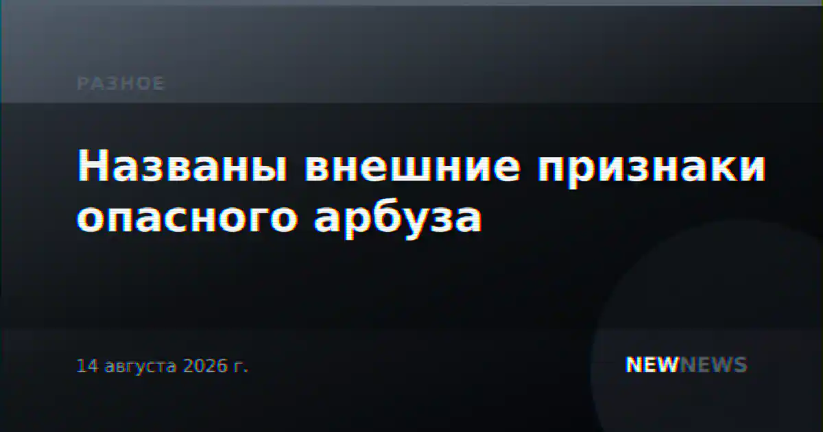 Названы внешние признаки опасного арбуза