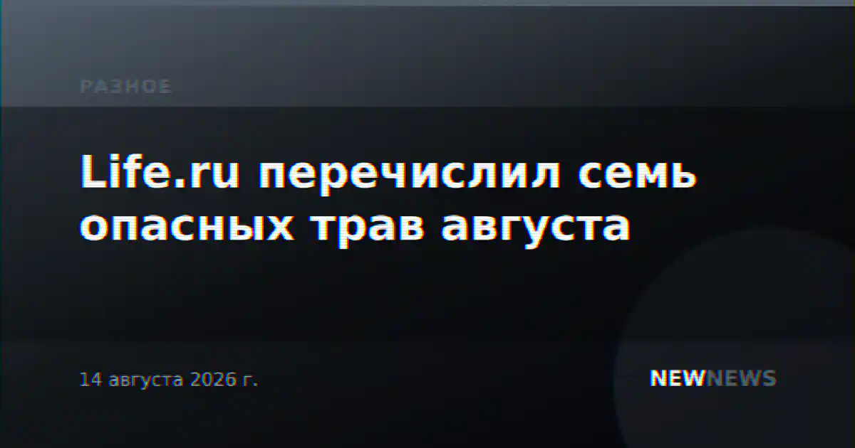 Life.ru перечислил семь опасных трав августа