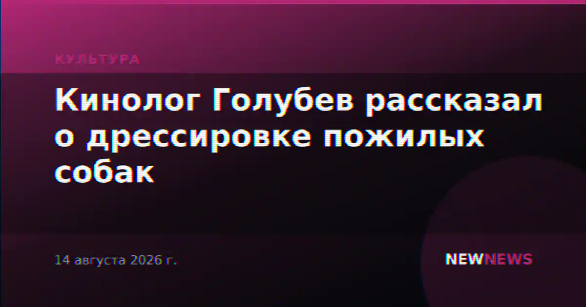 Кинолог Голубев рассказал о дрессировке пожилых собак