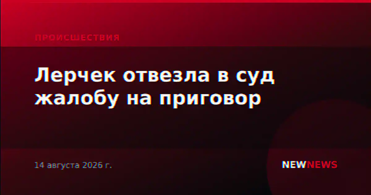 Лерчек отвезла в суд жалобу на приговор