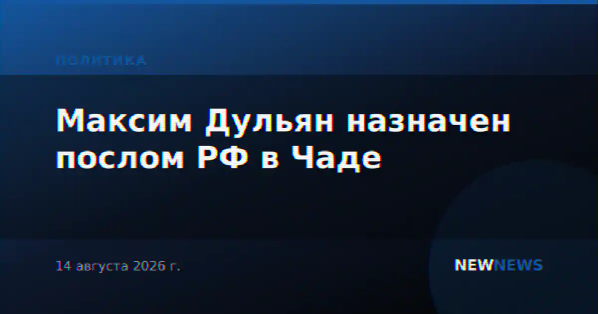 Максим Дульян назначен послом РФ в Чаде