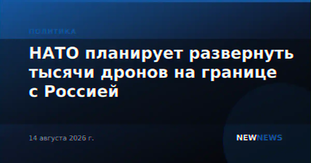 НАТО планирует развернуть тысячи дронов на границе с Россией