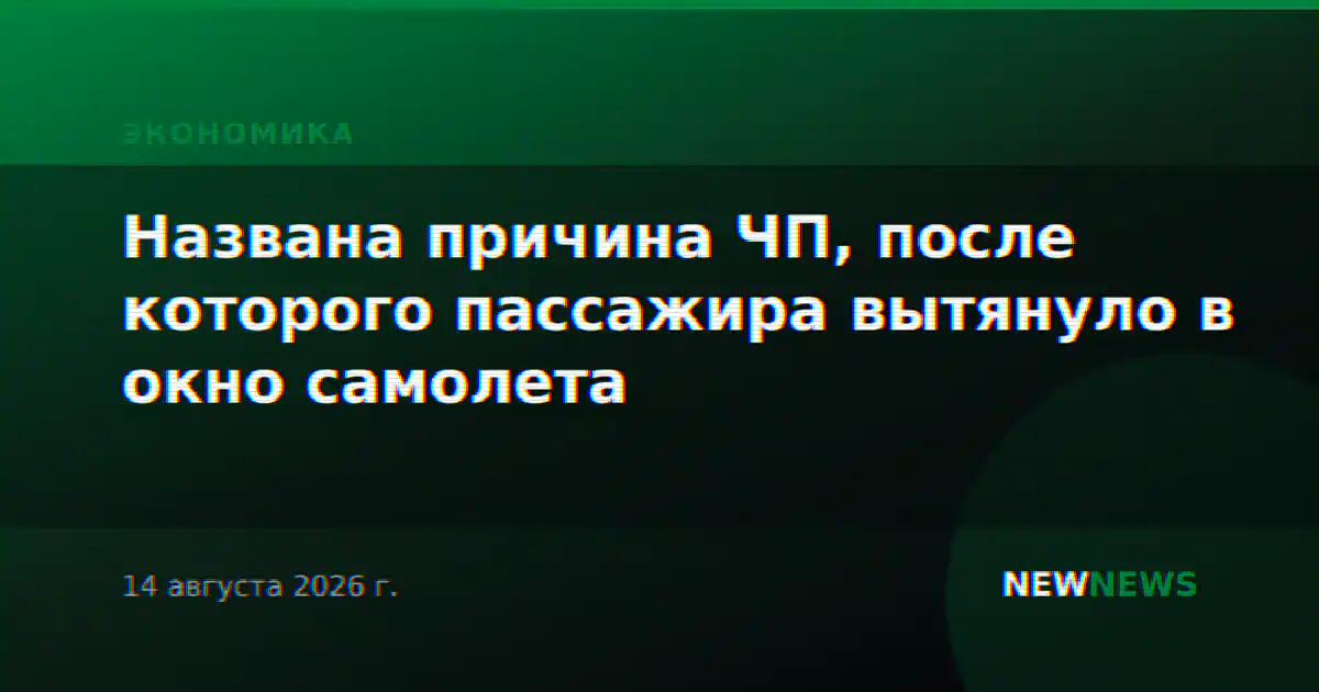 Названа причина ЧП, после которого пассажира вытянуло в окно самолета