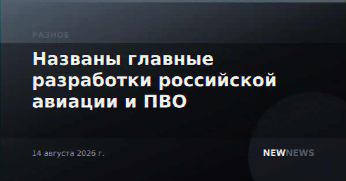 Названы главные разработки российской авиации и ПВО