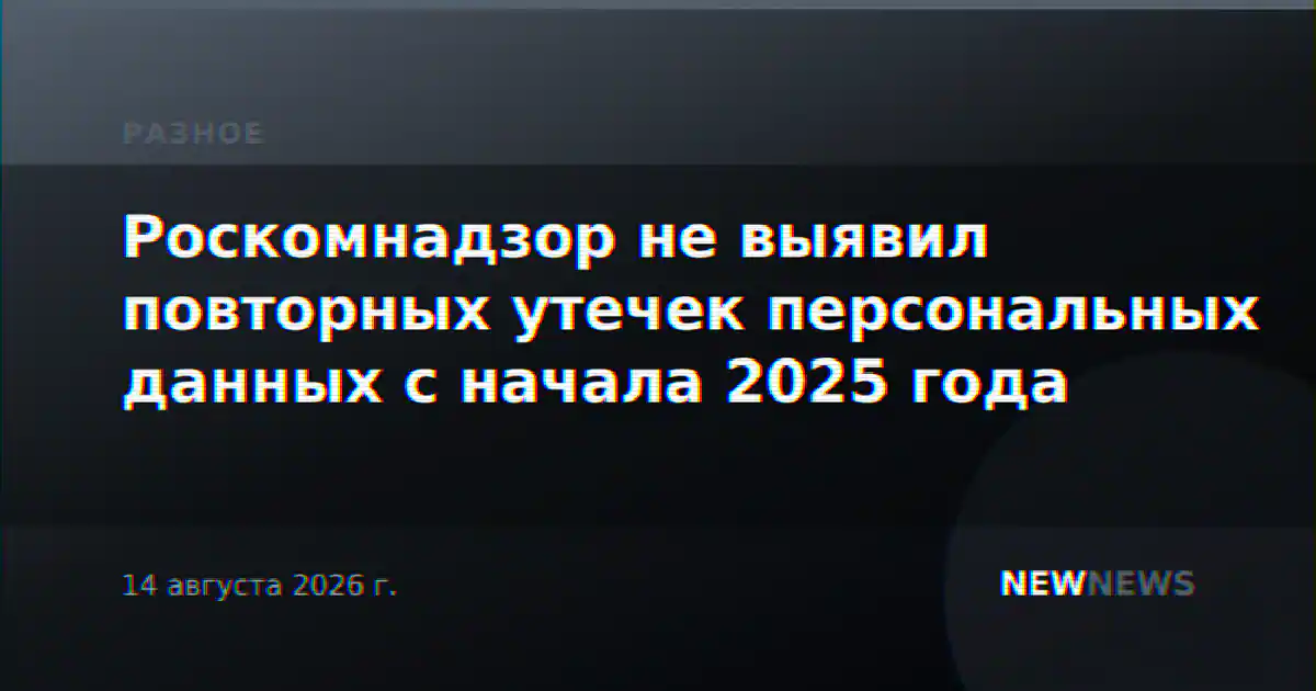 Роскомнадзор не выявил повторных утечек персональных данных с начала 2025 года