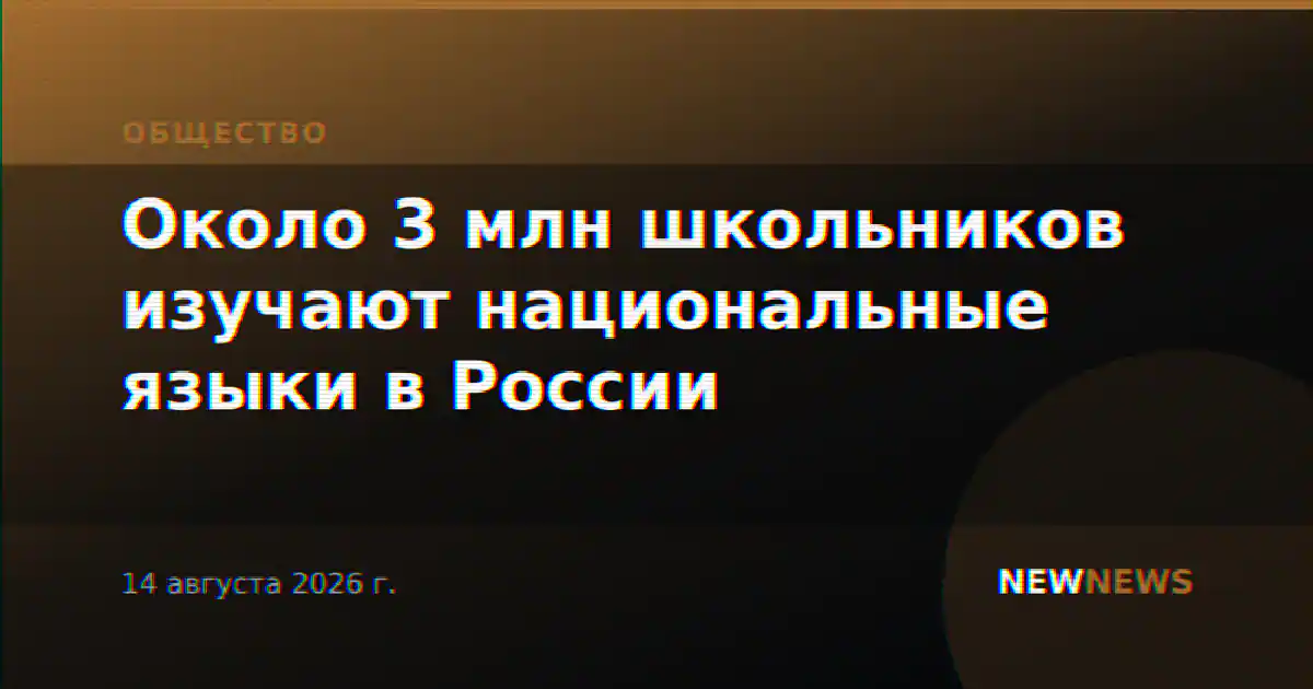 Около 3 млн школьников изучают национальные языки в России