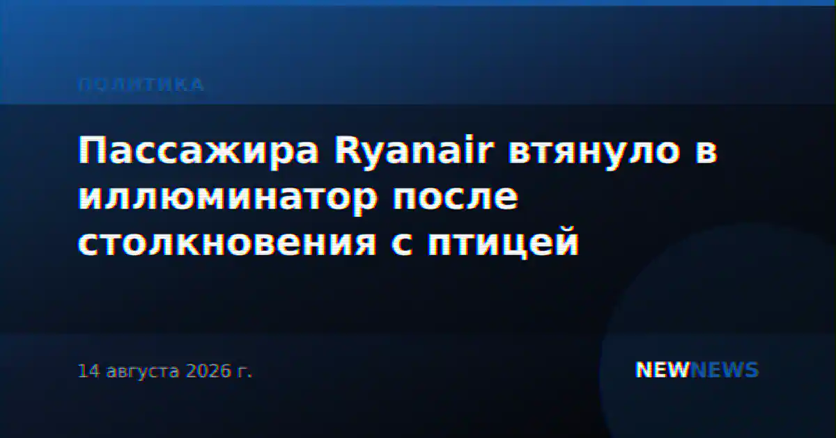 Пассажира Ryanair втянуло в иллюминатор после столкновения с птицей