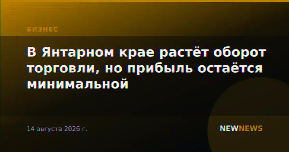 В Янтарном крае растёт оборот торговли, но прибыль остаётся минимальной