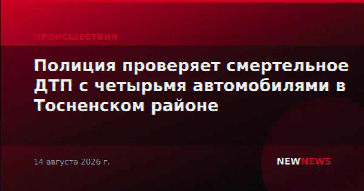 Полиция проверяет смертельное ДТП с четырьмя автомобилями в Тосненском районе