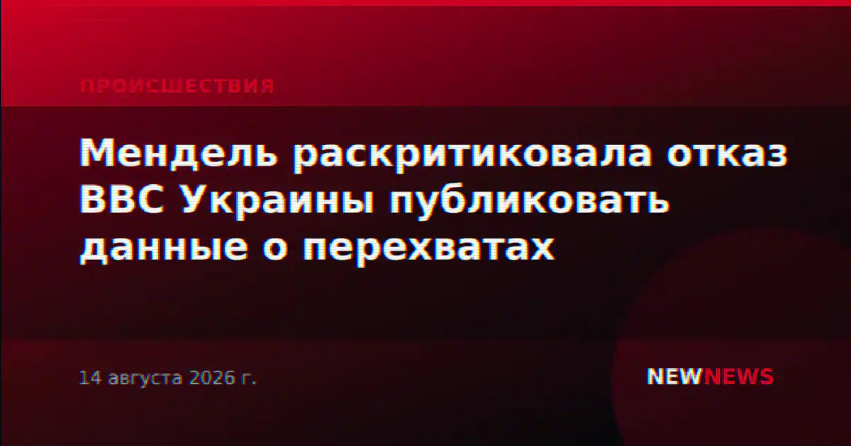 Мендель раскритиковала отказ ВВС Украины публиковать данные о перехватах