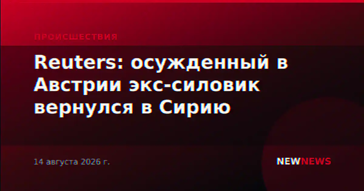 Reuters: осужденный в Австрии экс-силовик вернулся в Сирию